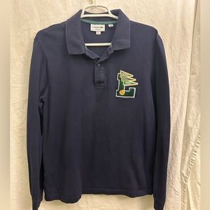 LACOSTE MENS LOMG SLEEVE POLO LARGE (5)(CLASSIC FIT)